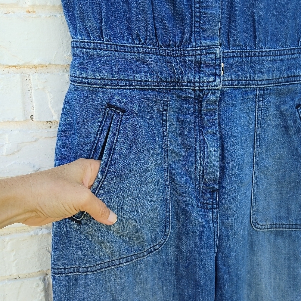 7 For ALL MANKIND Denim Jumpsuit Small - Picture 5 of 10